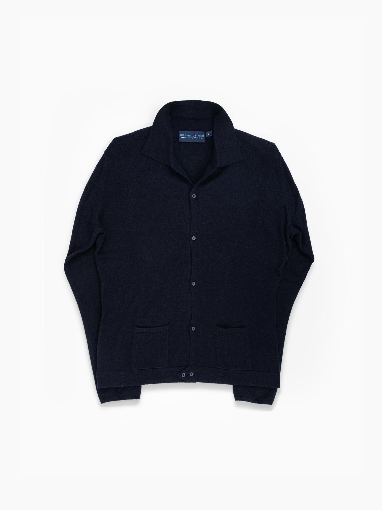 Navy Greenleaf Cardigan - Grand Le Mar