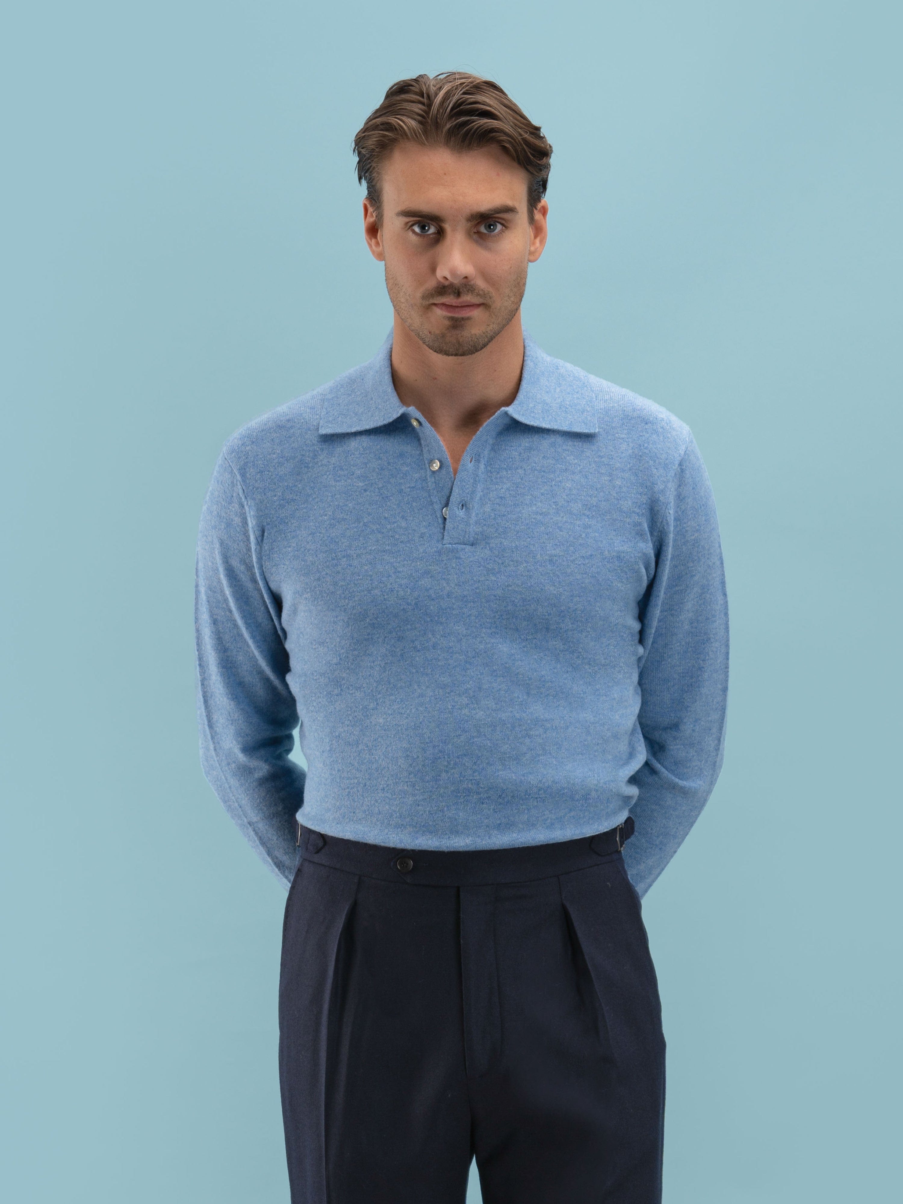 Oscar Knit Blue Cashmere - Grand Le Mar