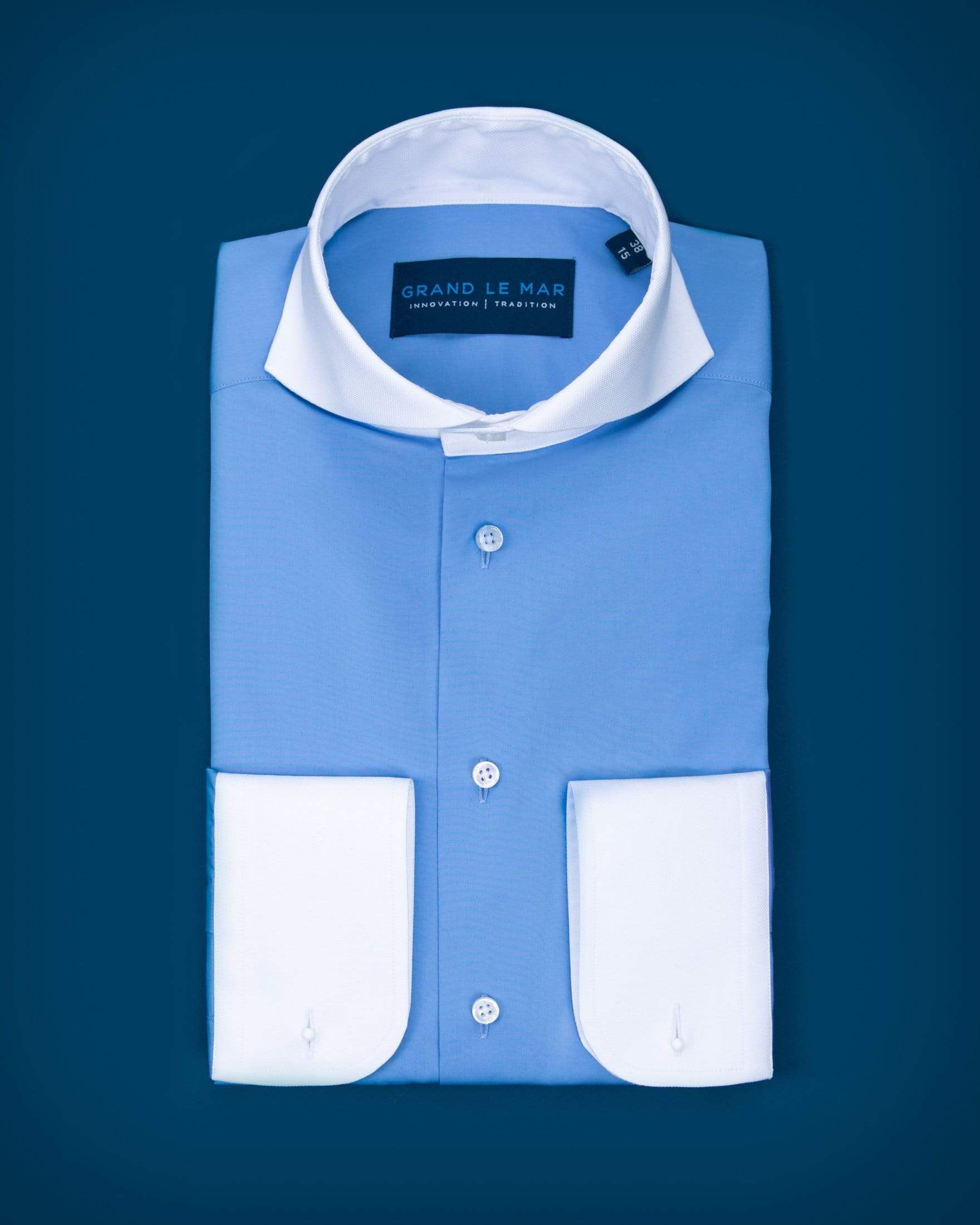 Blue Plain Douglas Shirt - Grand Le Mar