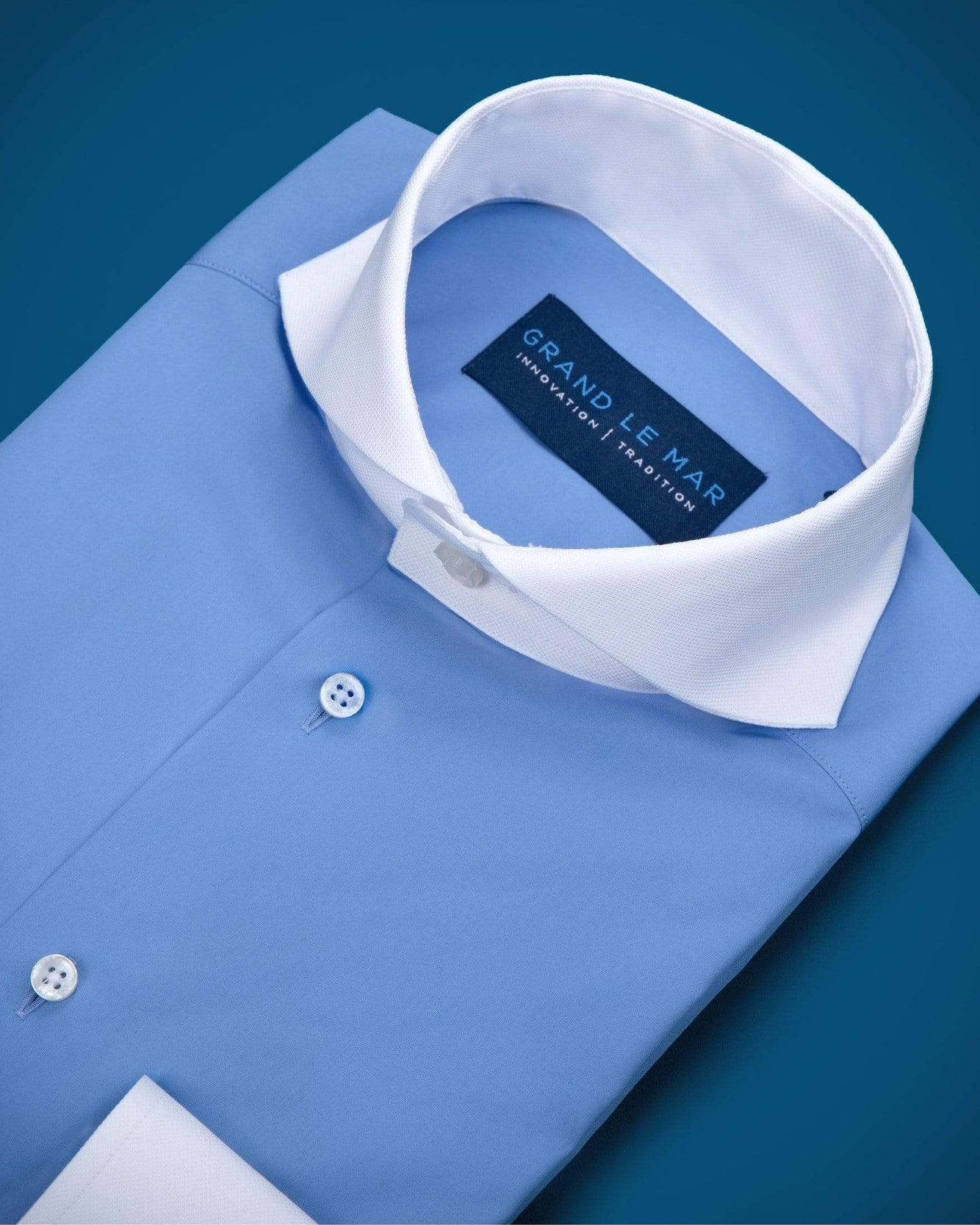 Blue Plain Douglas Shirt - Grand Le Mar