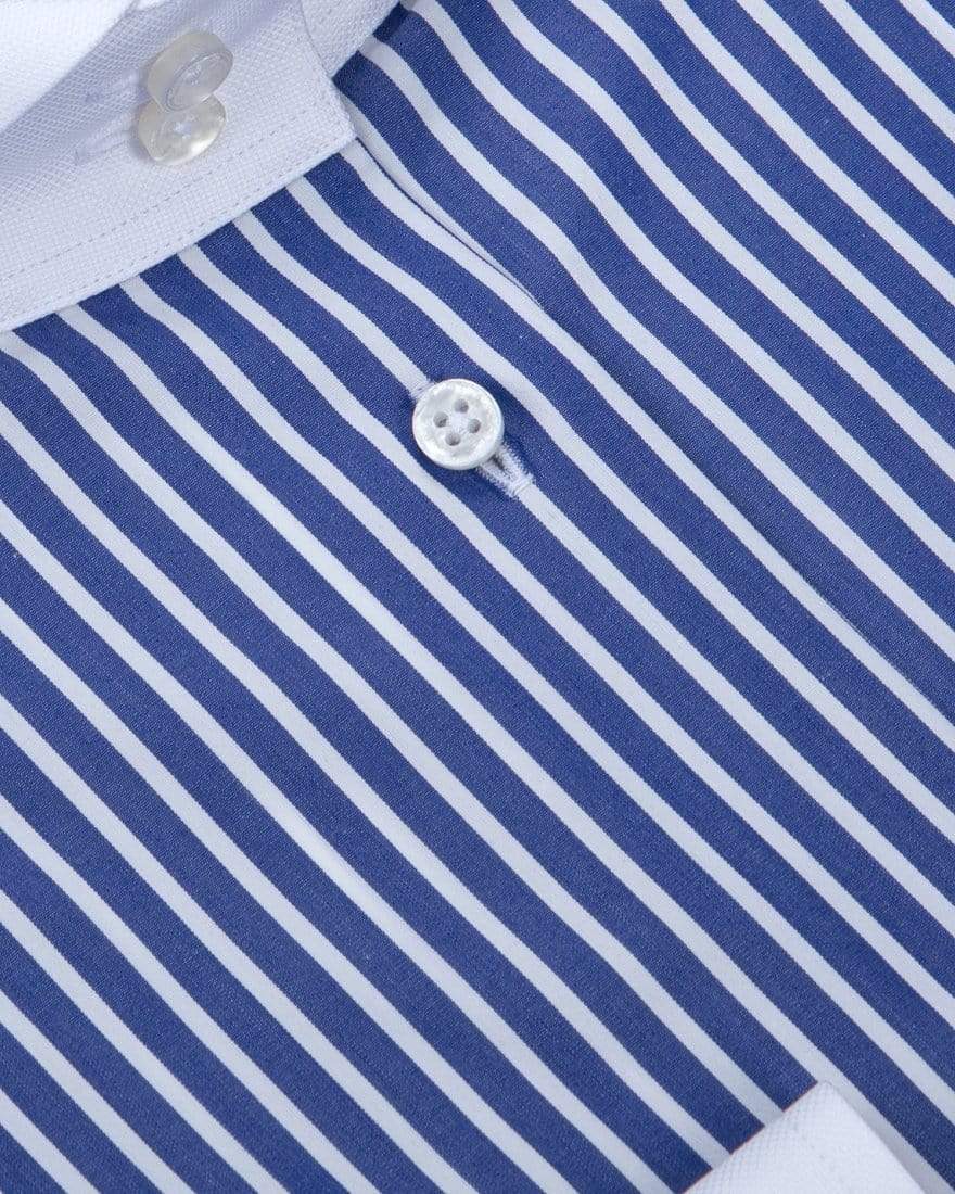 Dark Blue Striped Douglas Shirt - Grand Le Mar