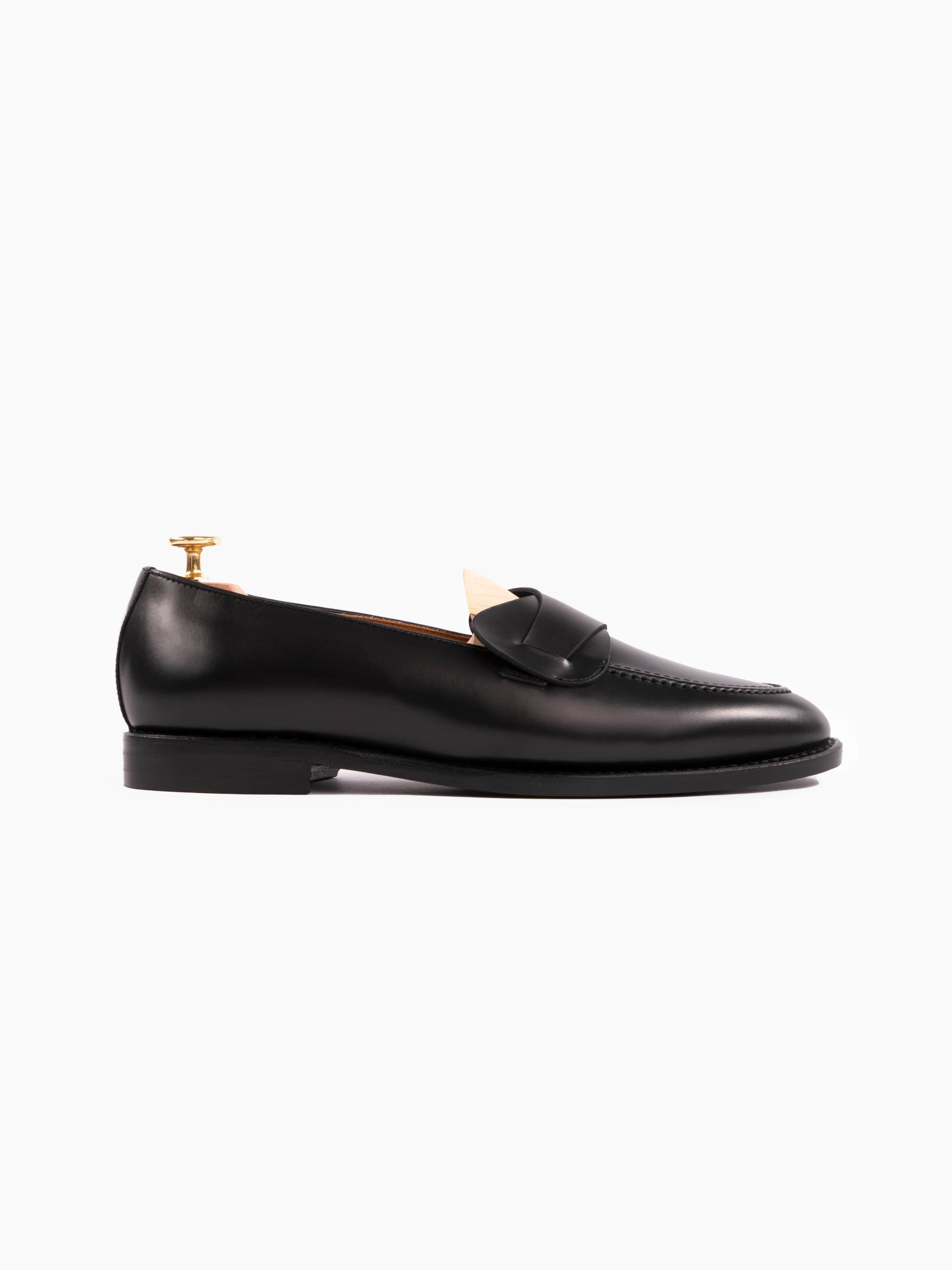 Butterfly Loafers Black Calf Leather - Grand Le Mar