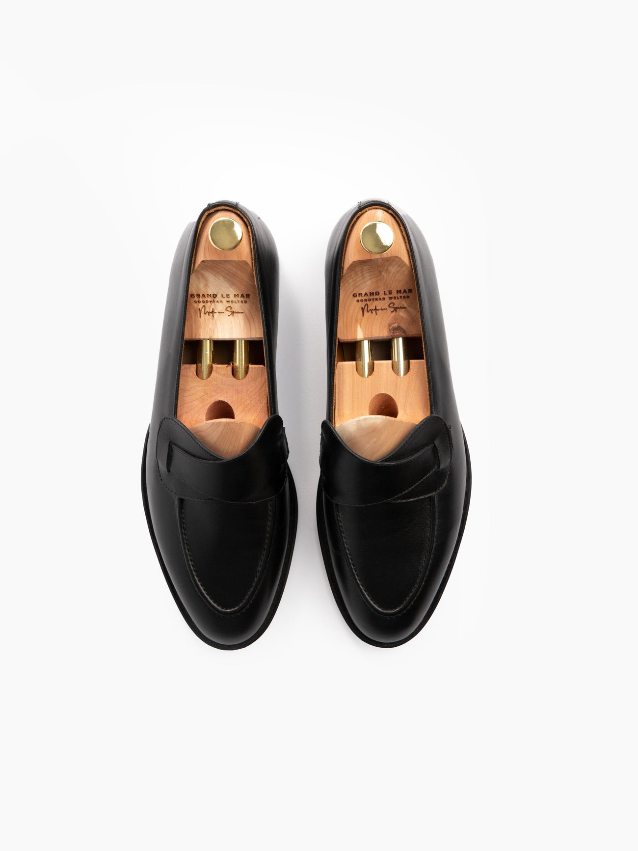 Butterfly Loafers Black Calf Leather - Grand Le Mar