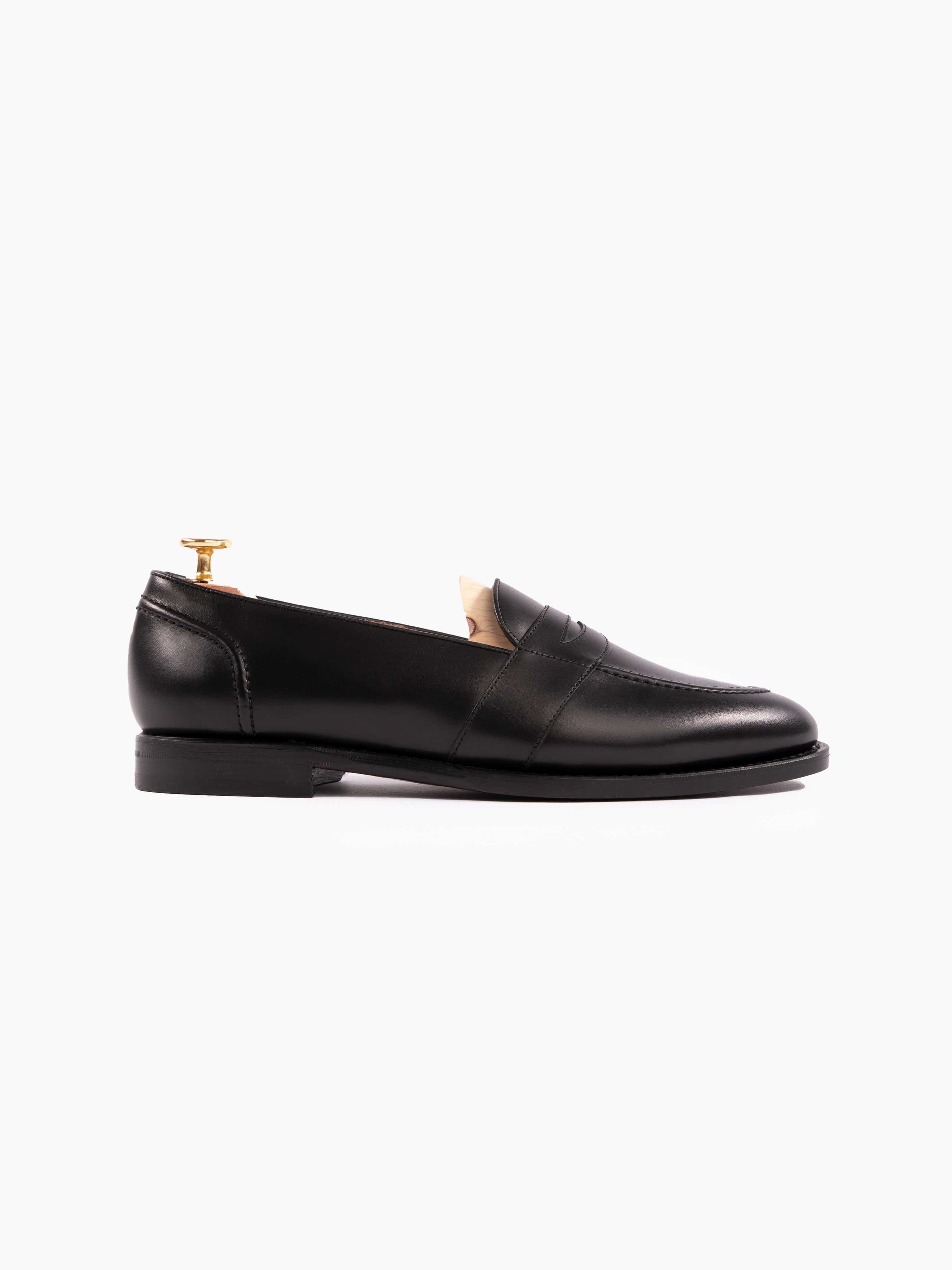 Penny Loafers Black Calf - Grand Le Mar