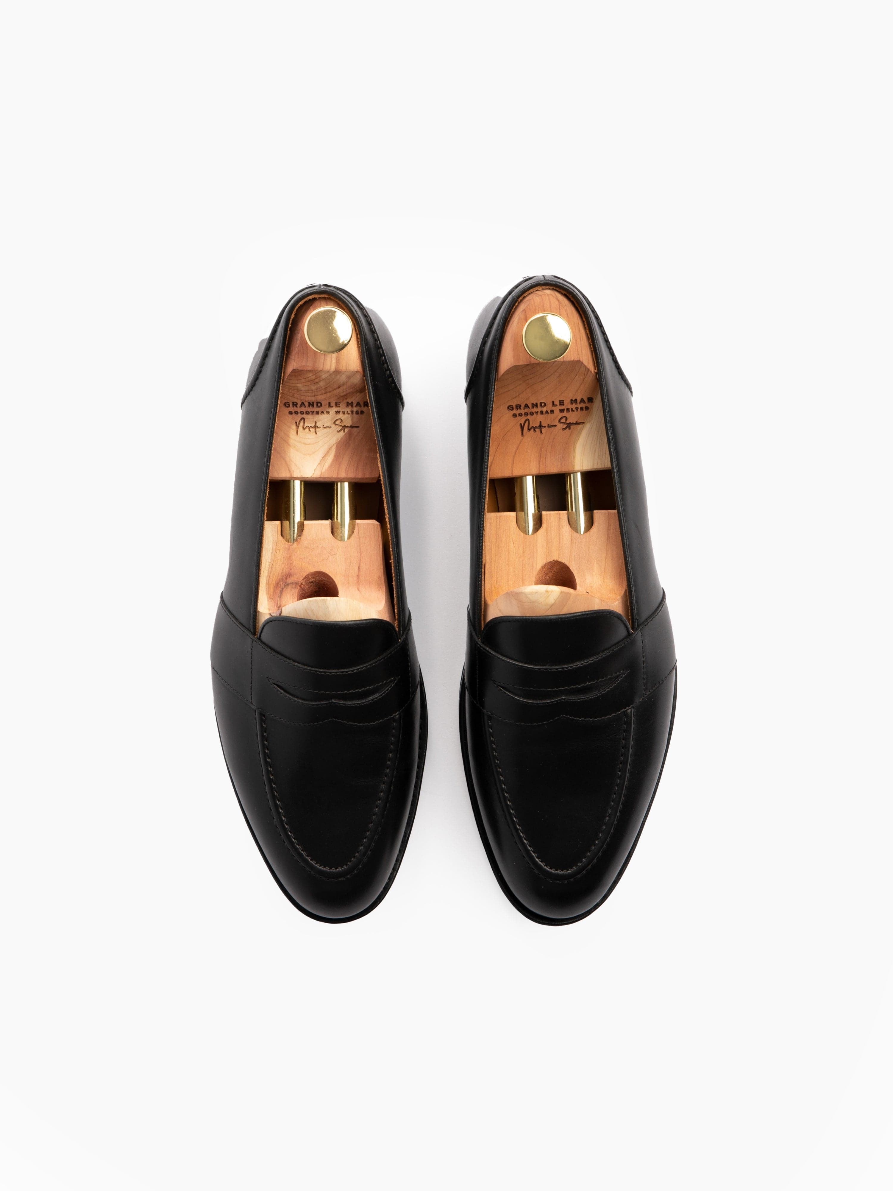 Penny Loafers Black Calf - Grand Le Mar