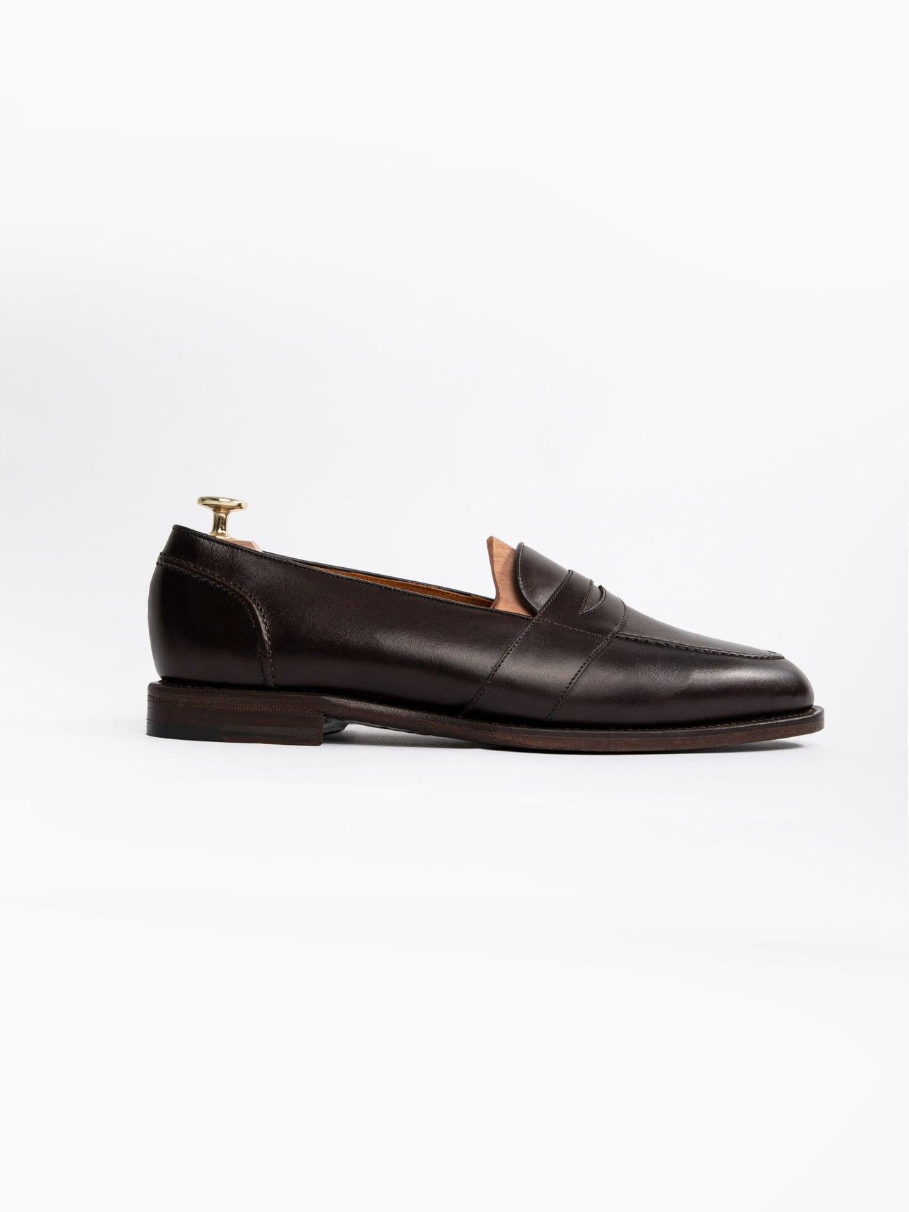 Penny Loafers Dark Brown Calf - Grand Le Mar