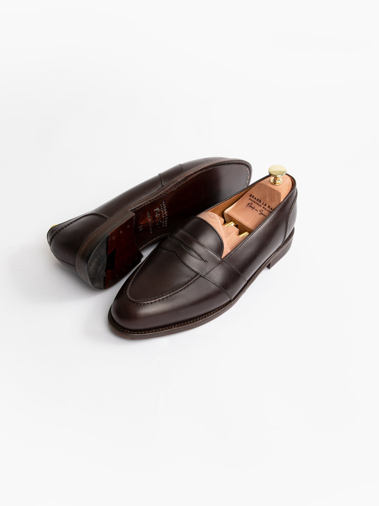 Penny Loafers Dark Brown Calf - Grand Le Mar