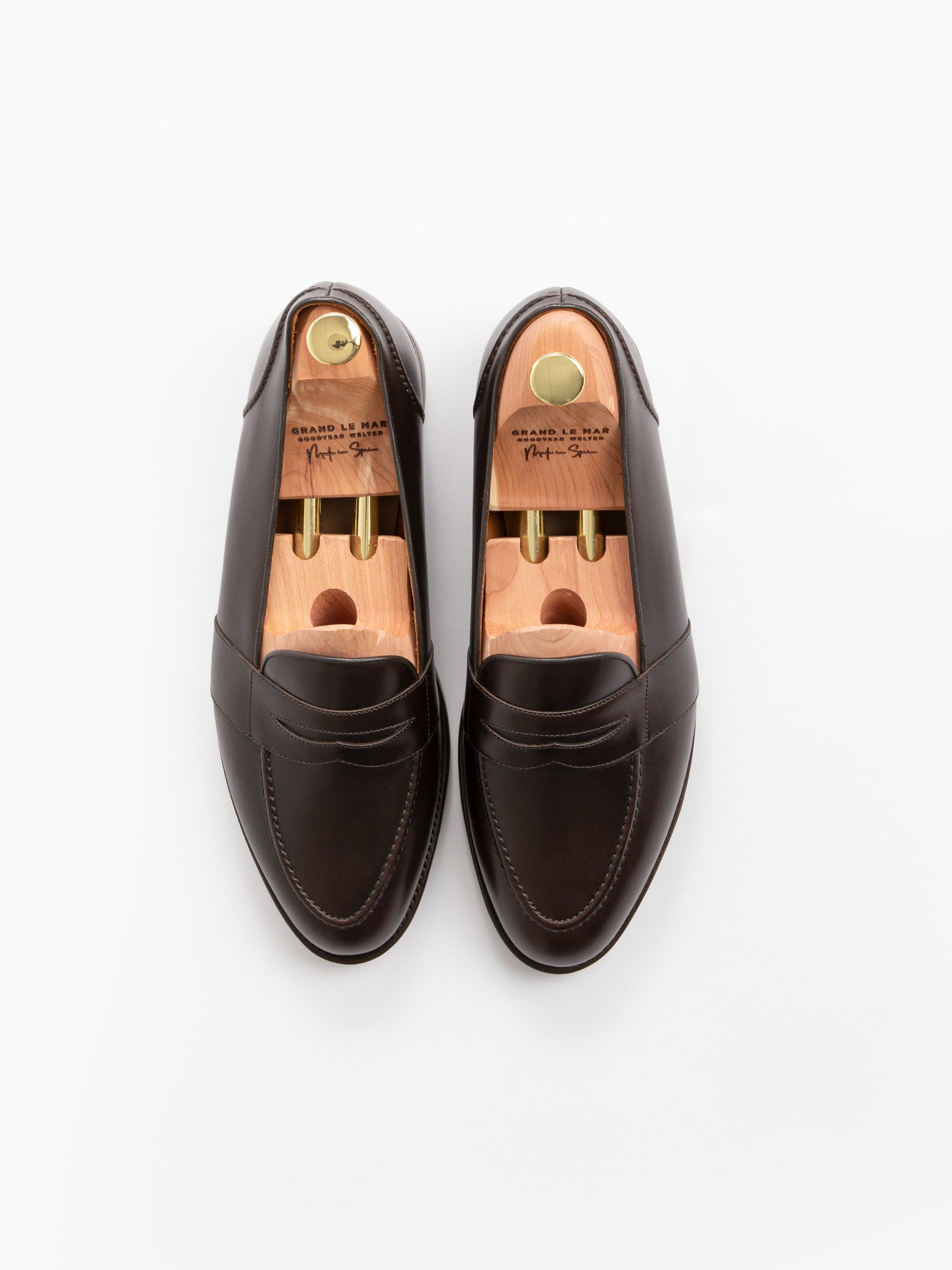 Penny Loafers Dark Brown Calf - Grand Le Mar