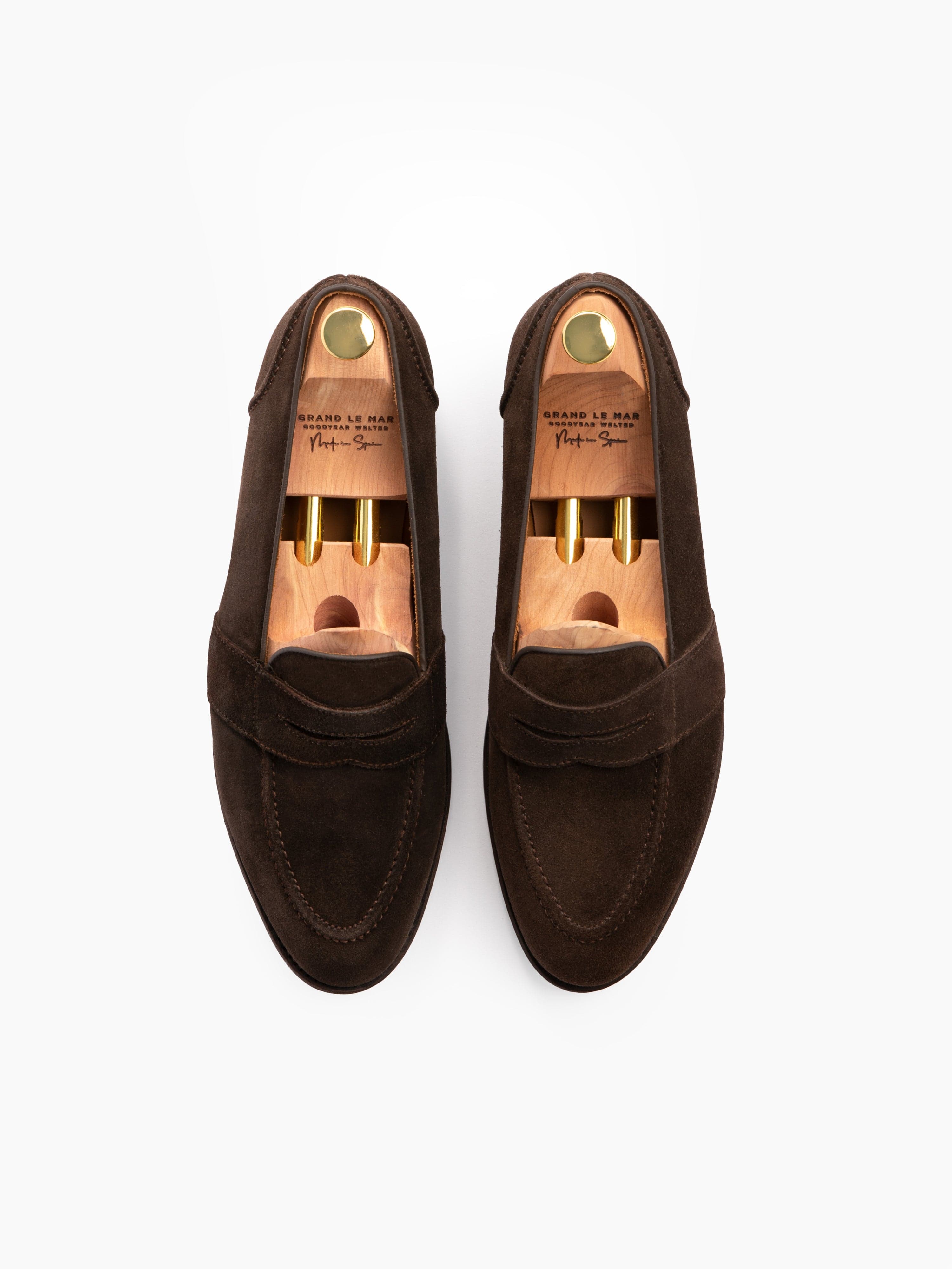 Penny Loafers Dark Brown Suede - Grand Le Mar