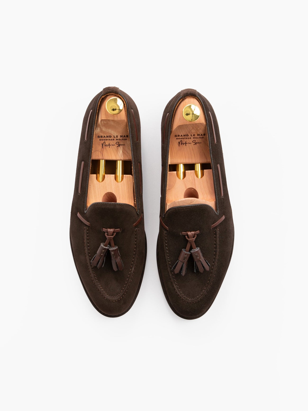 Tassel Loafers Dark Brown Suede - Grand Le Mar