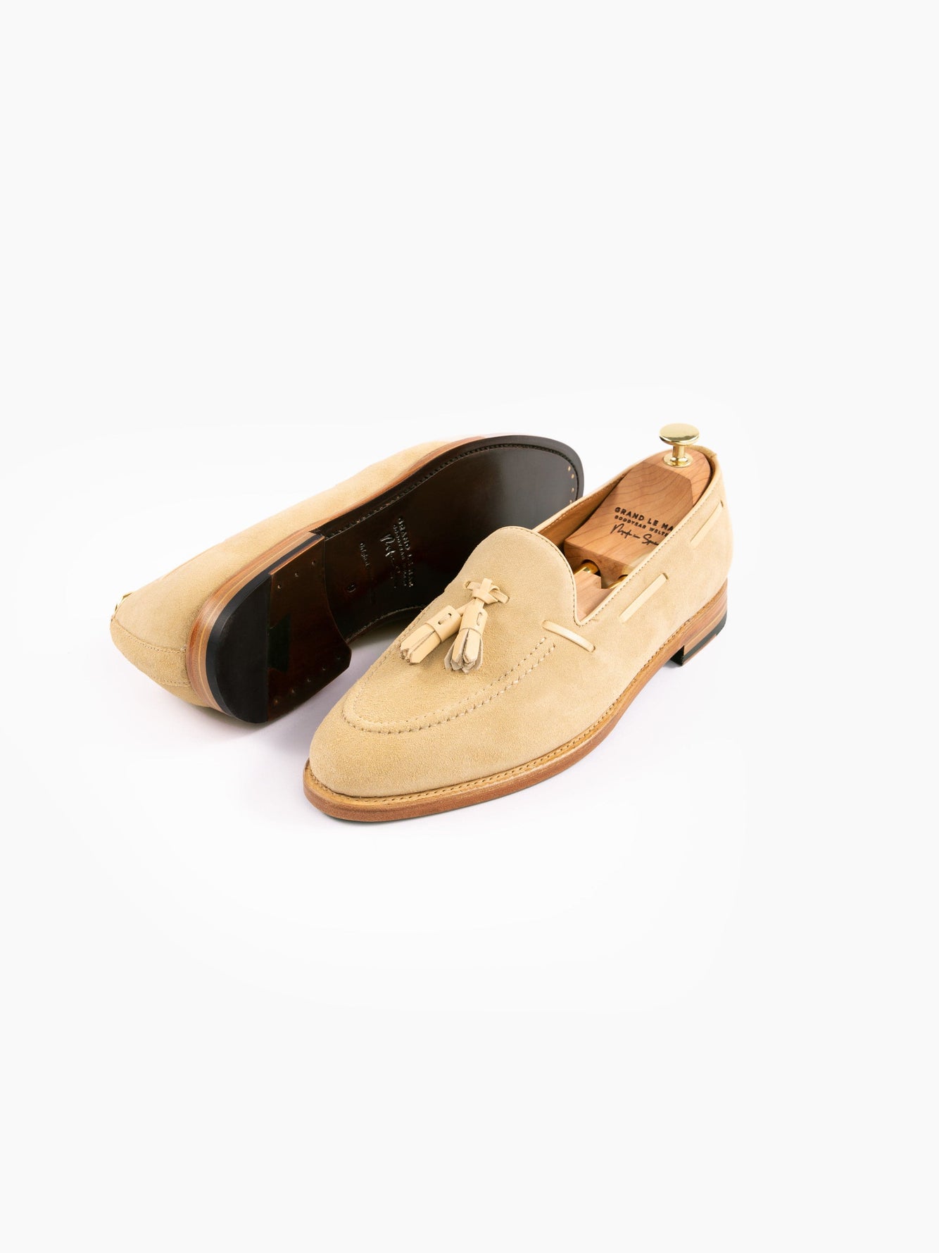 Tassel Loafers Sand Suede - Grand Le Mar