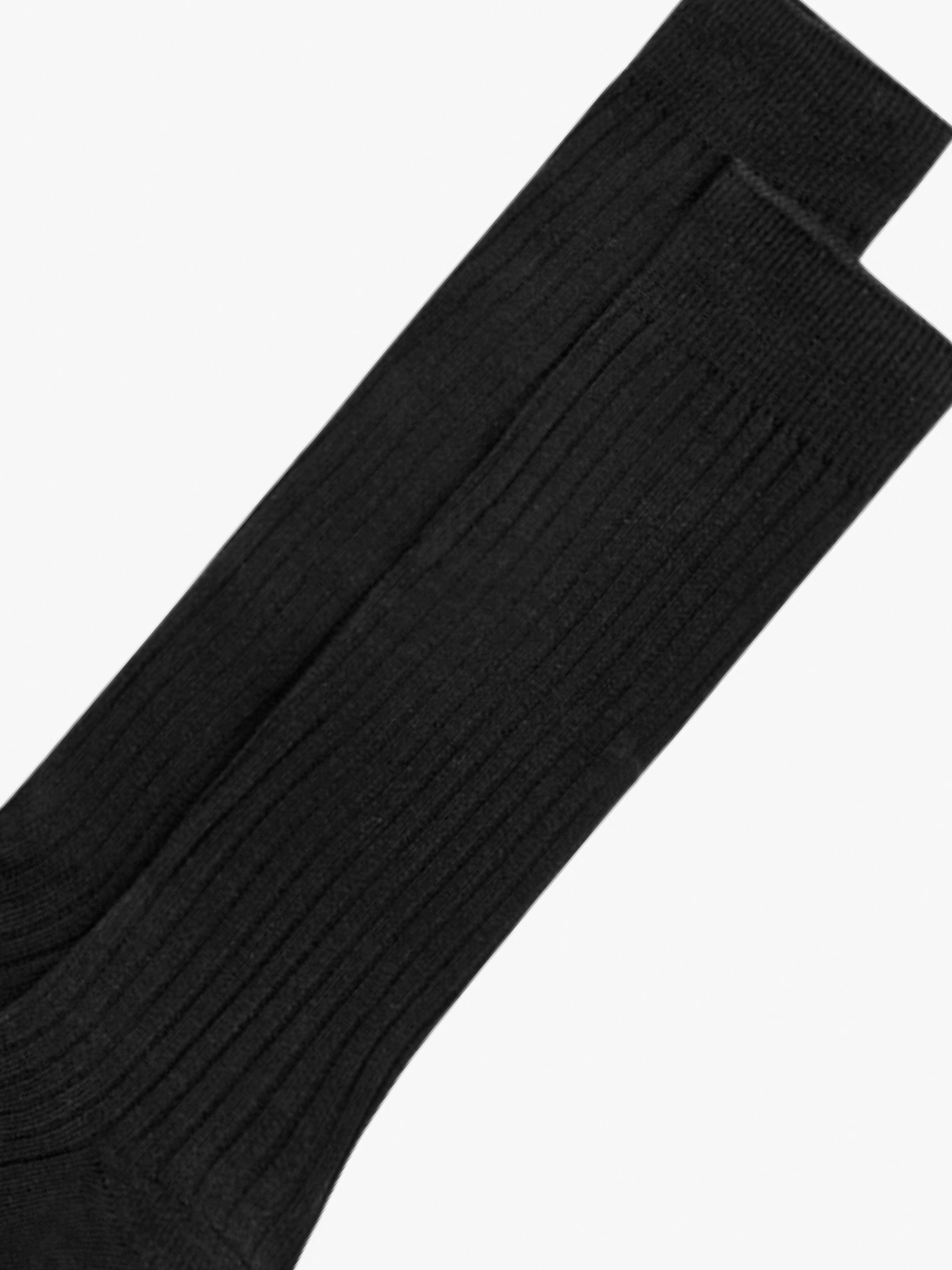 Black Ribbed Socks (2-pack) - Grand Le Mar