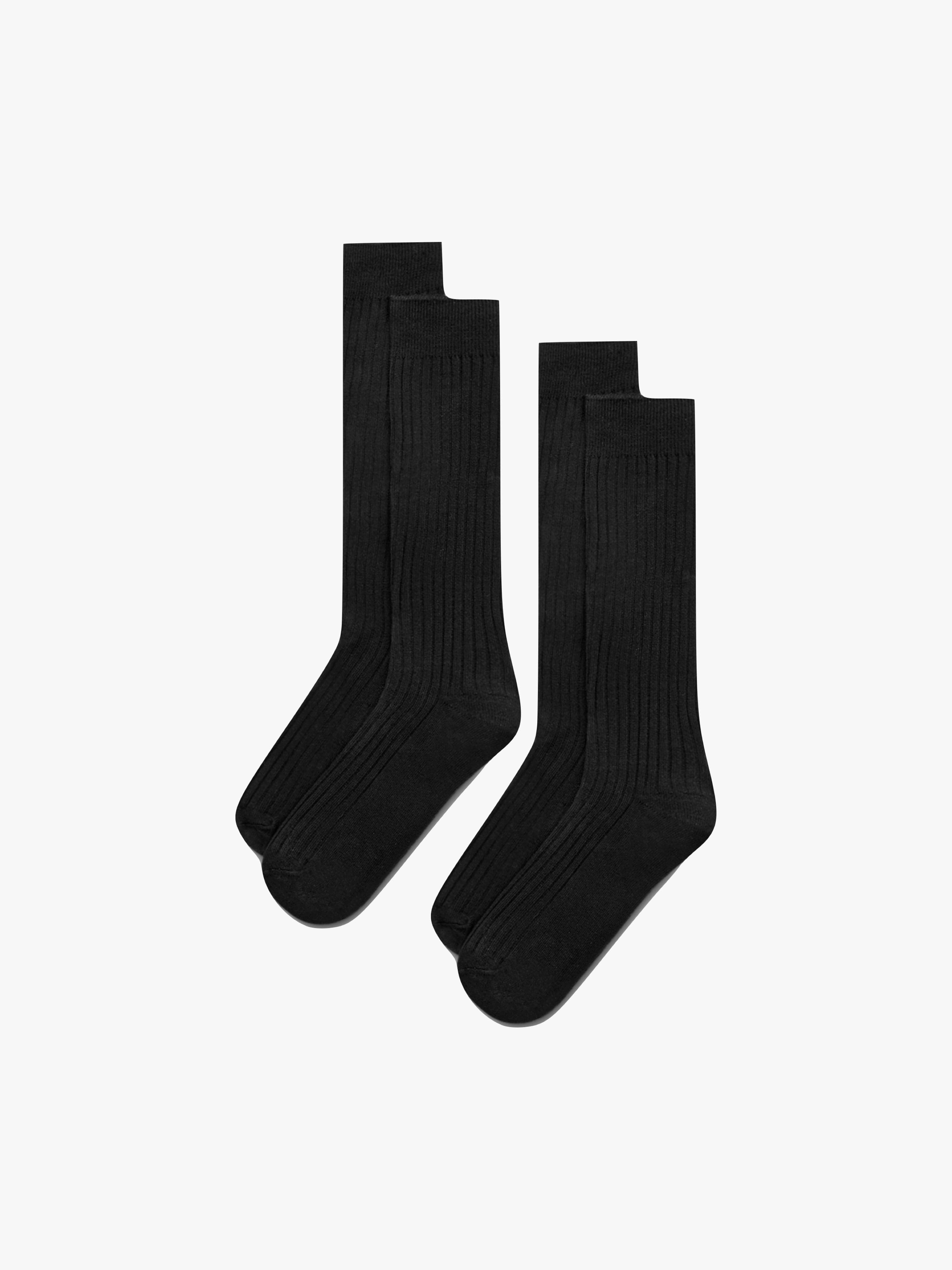 Black Ribbed Socks (2-pack) - Grand Le Mar