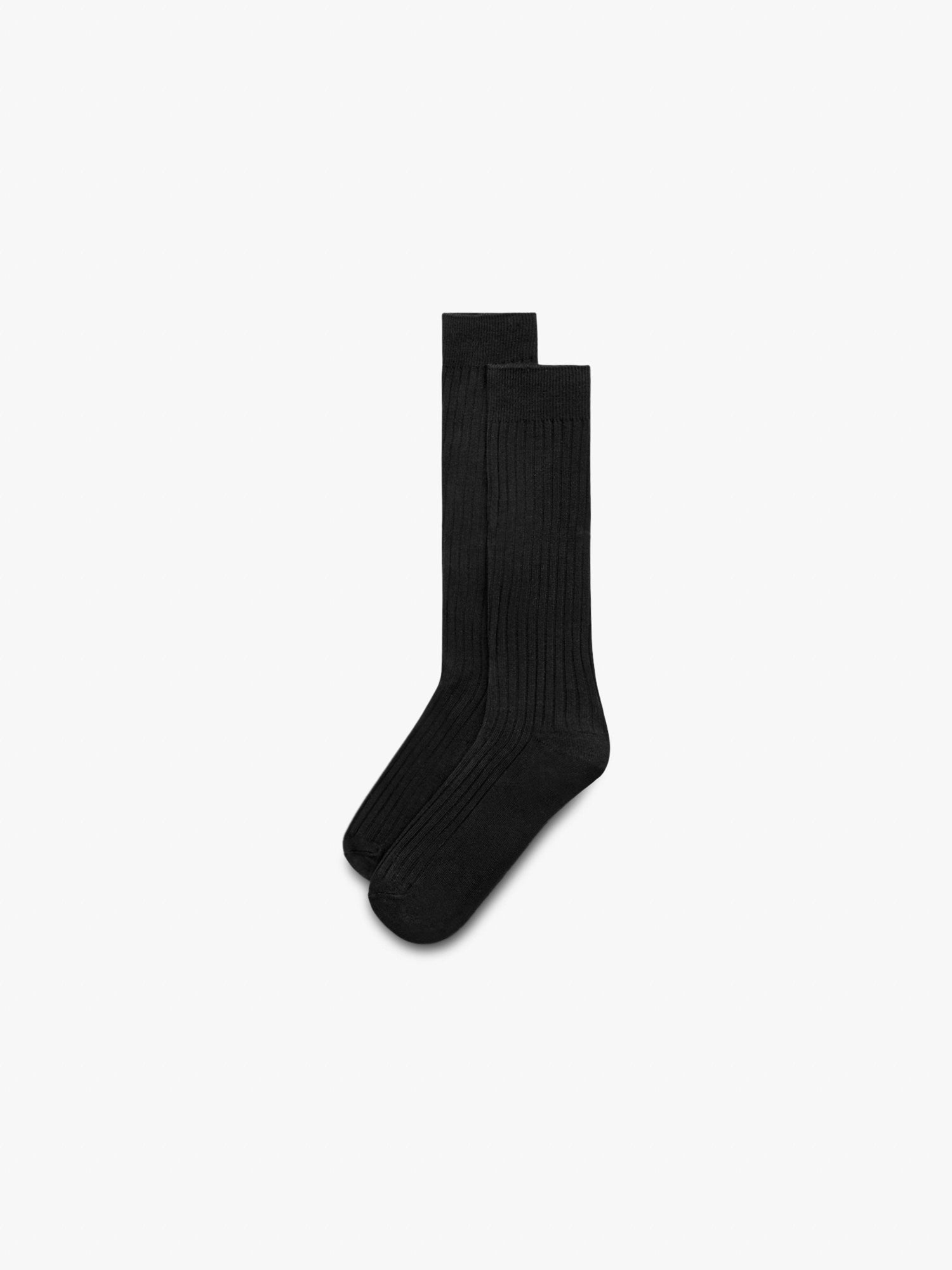 Black Ribbed Socks - Grand Le Mar