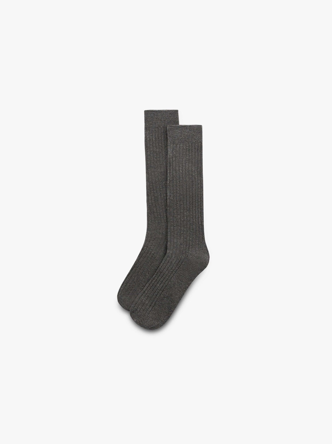 Grey Ribbed Socks - Grand Le Mar