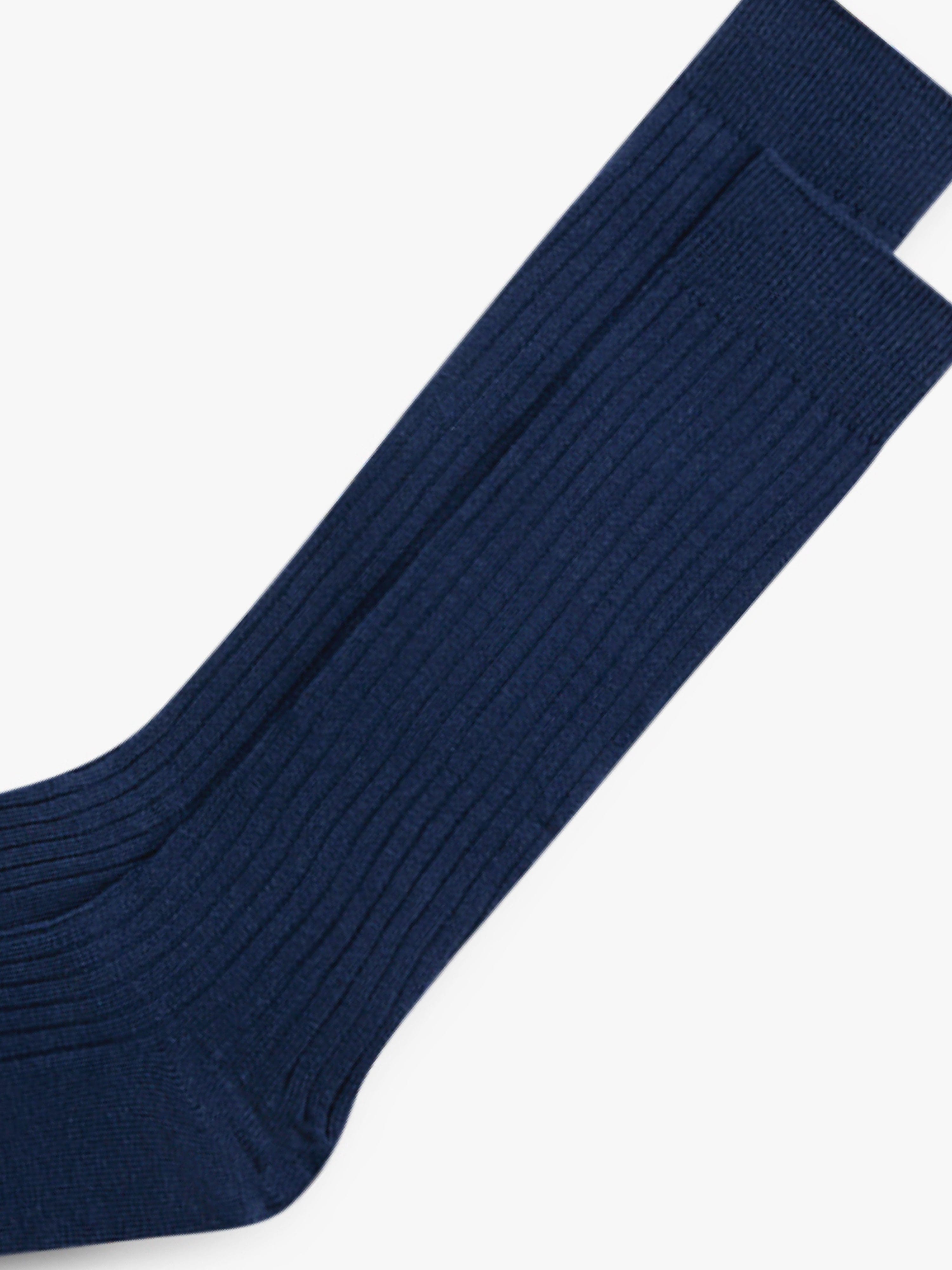 Navy Ribbed Socks (3-pack) - Grand Le Mar