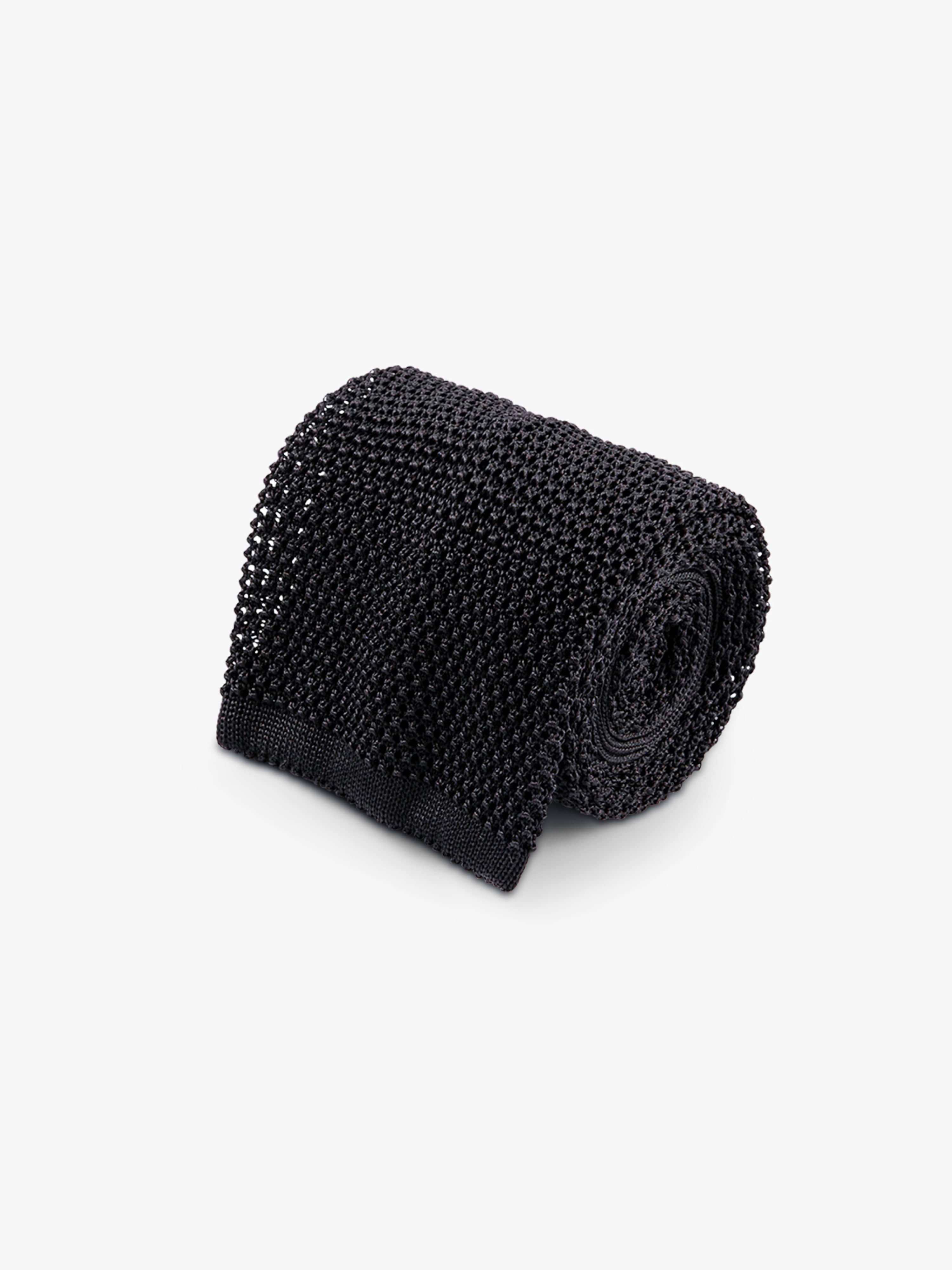 Black Knitted Tie - Grand Le Mar