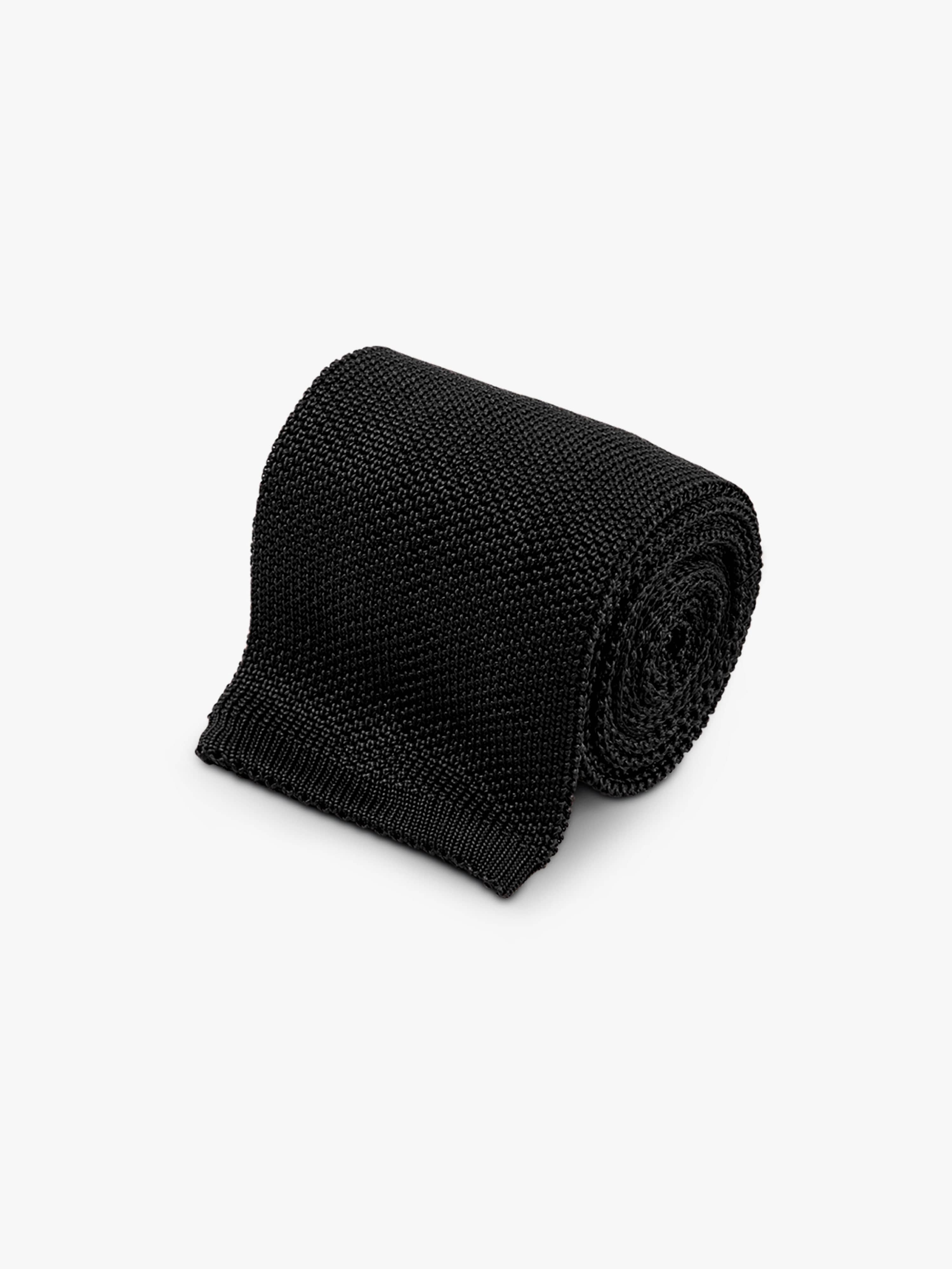 Black Knitted Tie - Grand Le Mar