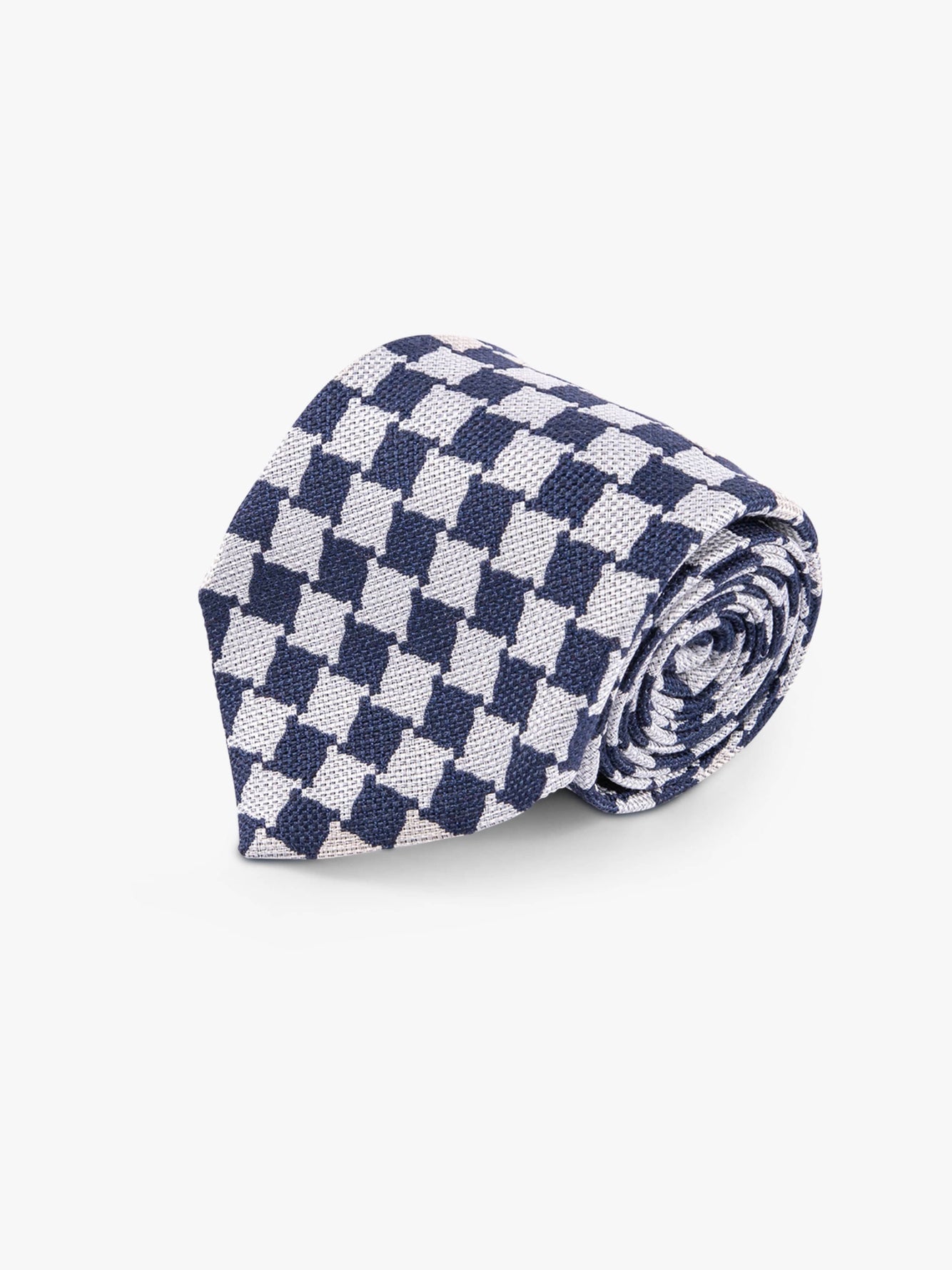 Blue Checkered Tie - Grand Le Mar
