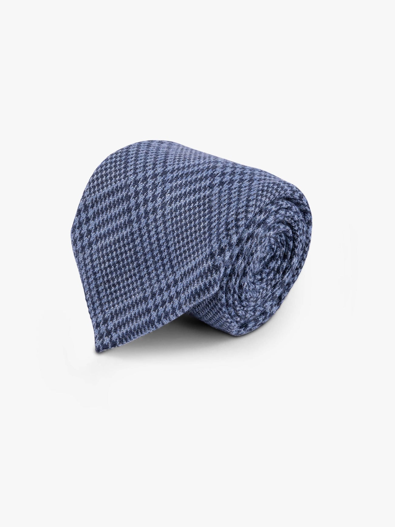 Blue Glencheck Tie - Grand Le Mar