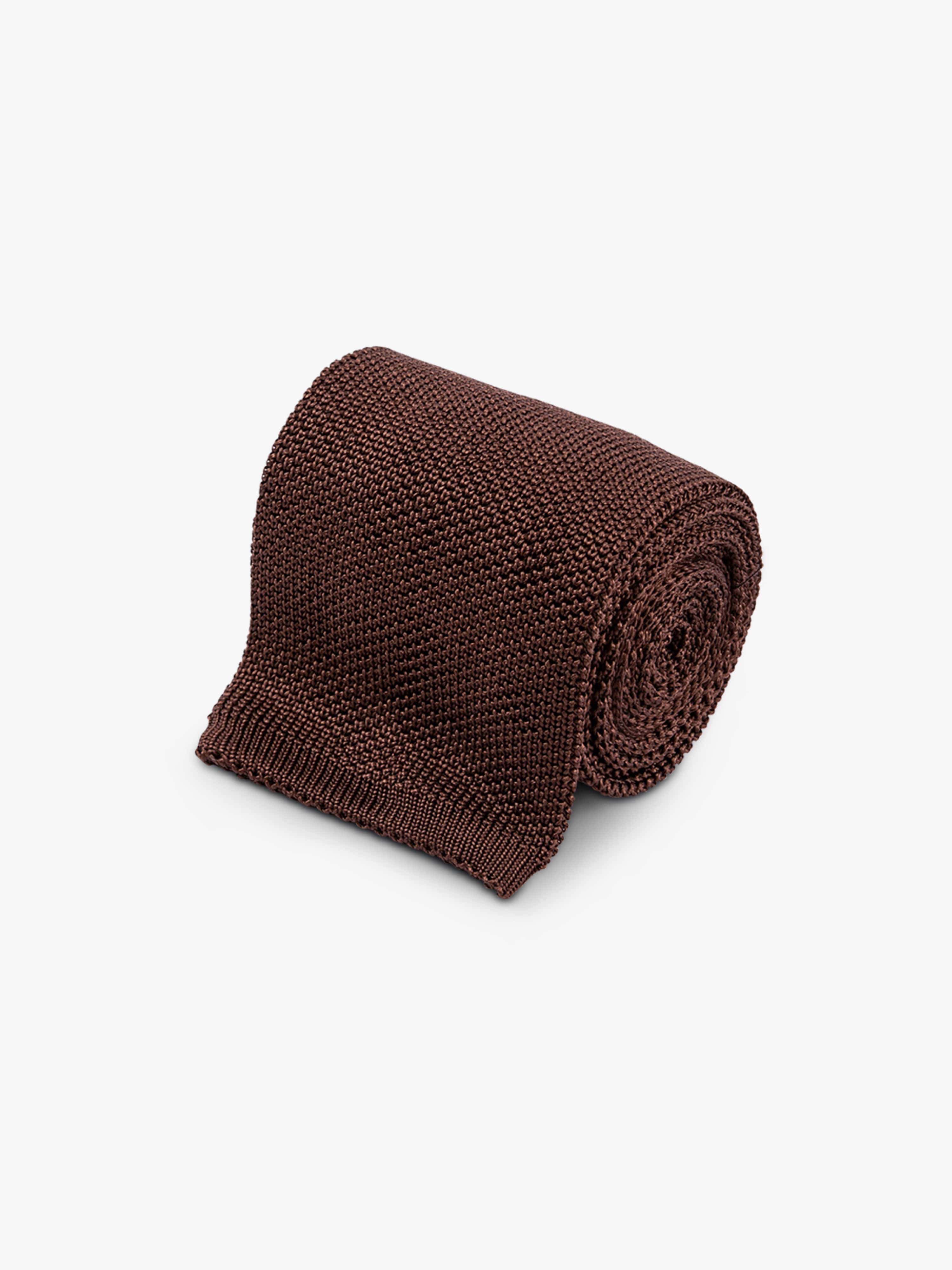 Brown Knitted Tie - Grand Le Mar