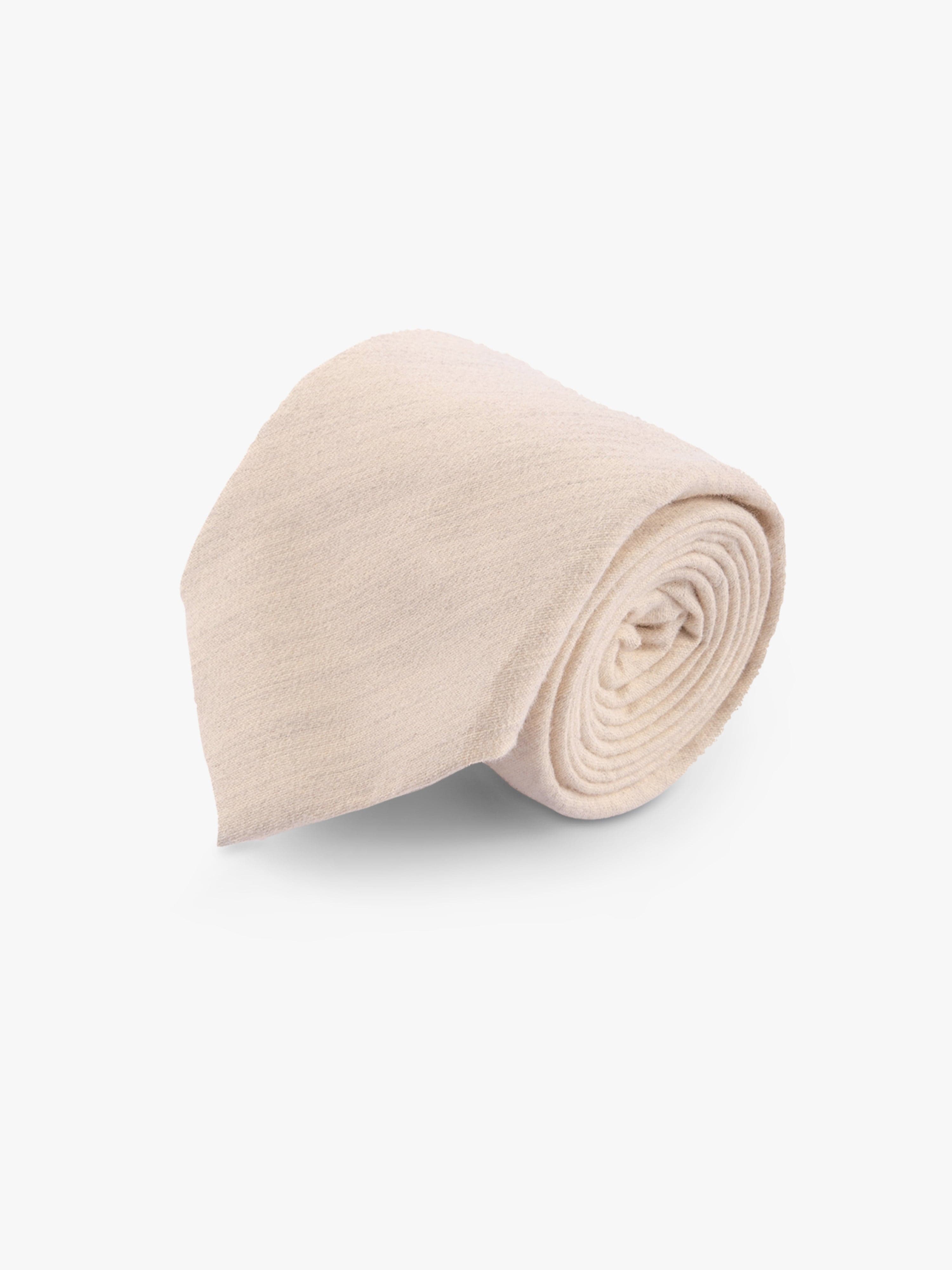 Cream Beige Tie - Grand Le Mar