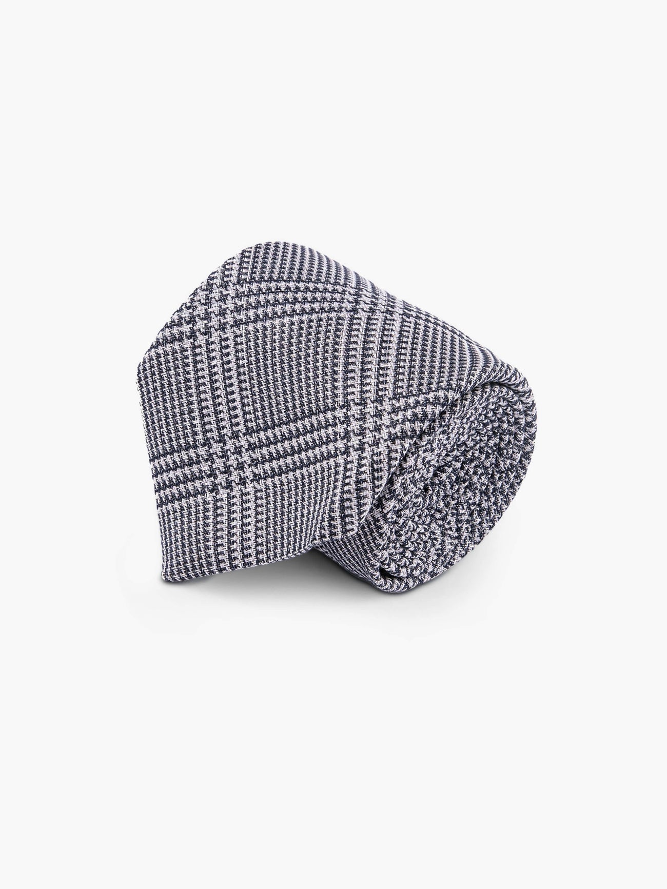 Grey Glencheck Tie - Grand Le Mar