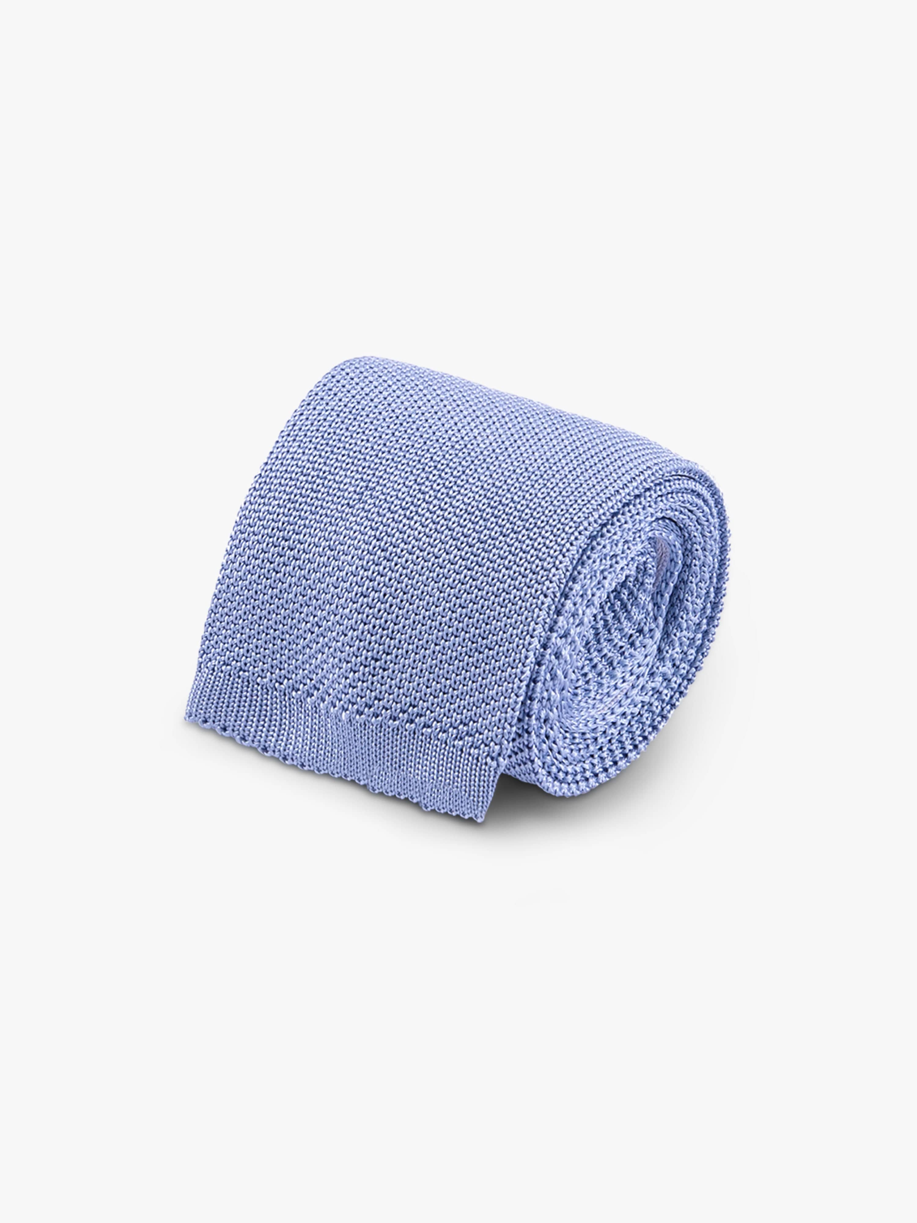 Sky Blue Knitted Tie - Grand Le Mar