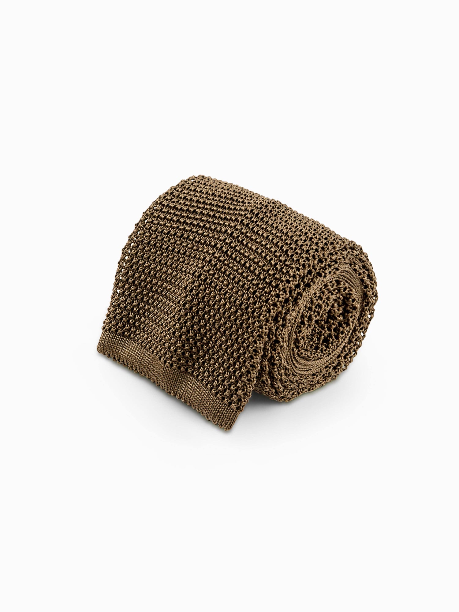 Taupe Knitted Tie - Grand Le Mar