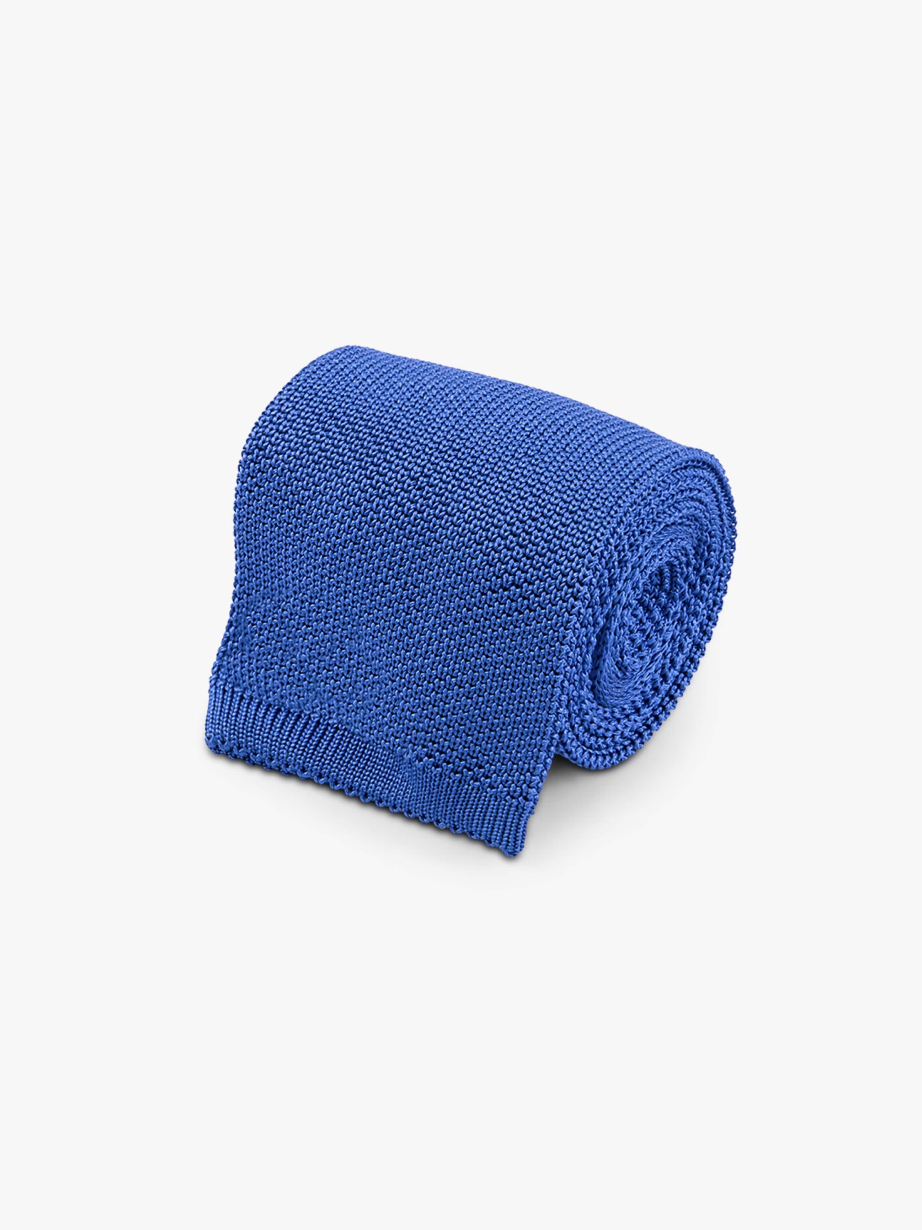 Vibrant Blue Knit Tie - Grand Le Mar