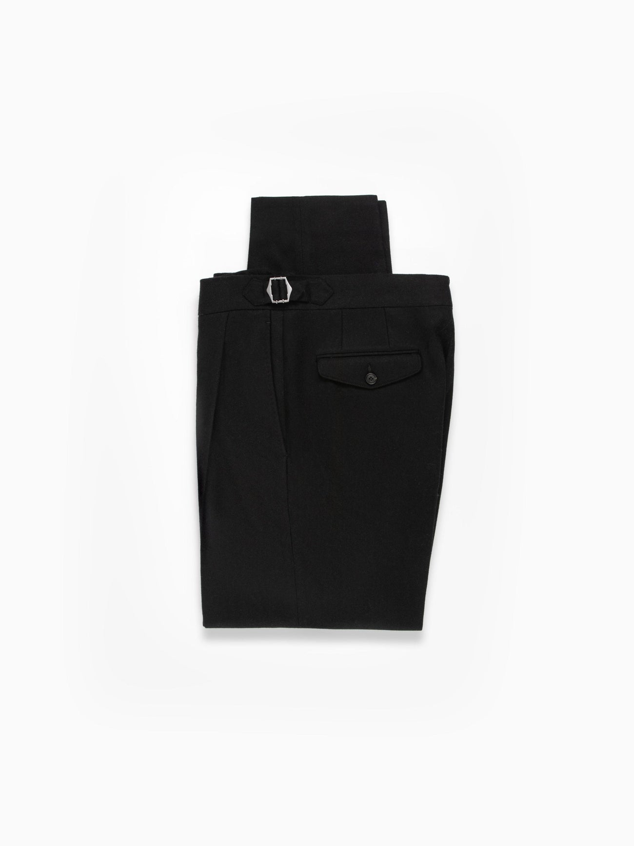 Black Flannel Cargo Oscar Trousers - Grand Le Mar